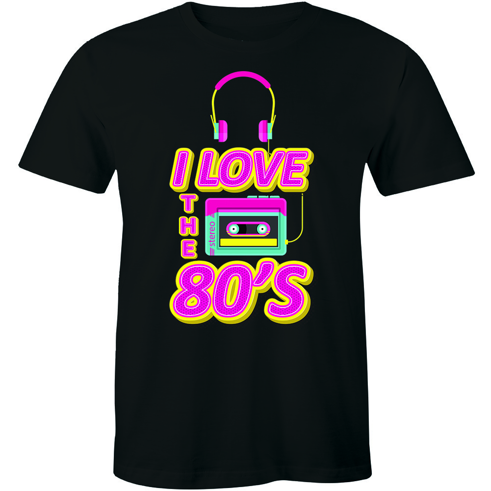 I Love The 80's Top Eighties Music Retro Shirt Men's Premium T-shirt Tee gallery