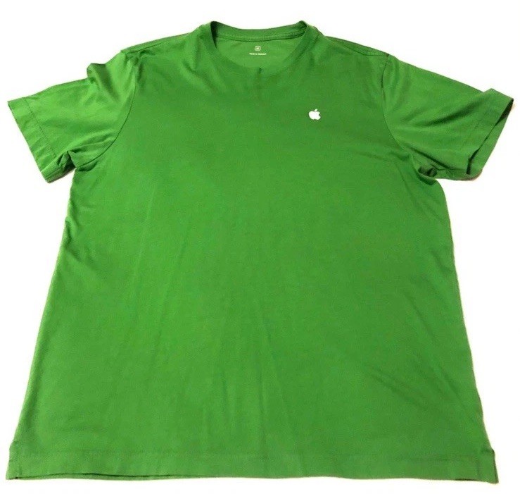 Apple Store Employee Green Short Sleeves Apple Logo Shirt Sz M gallery