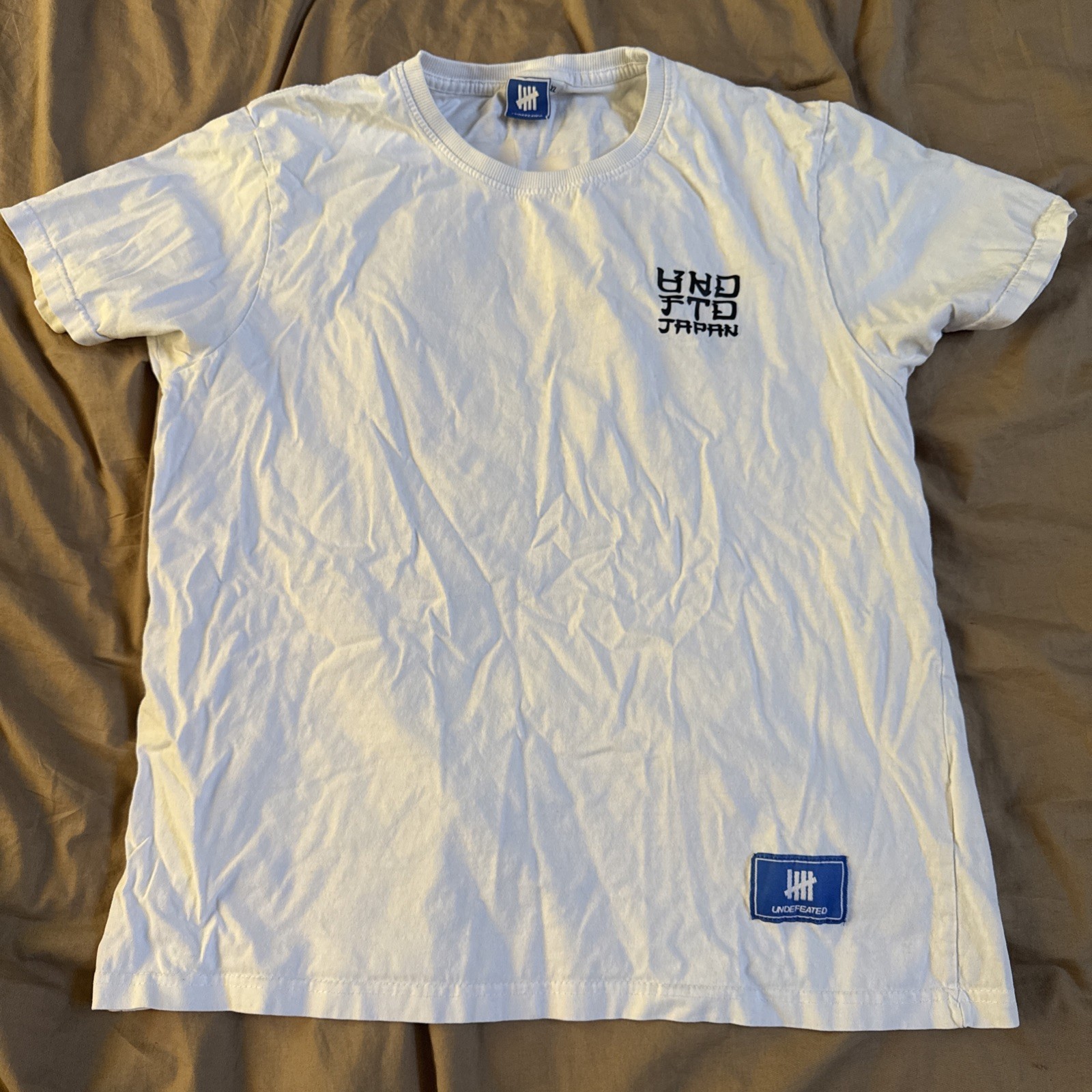 Undefeated Japan Graphic Tee White T-Shirt Made in Japan Size XL