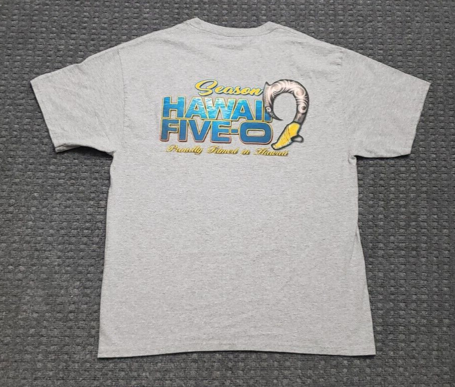 Hawaii Five O Men's XL Heather Gray T Shirt Season 9 Television Show Film Crew gallery