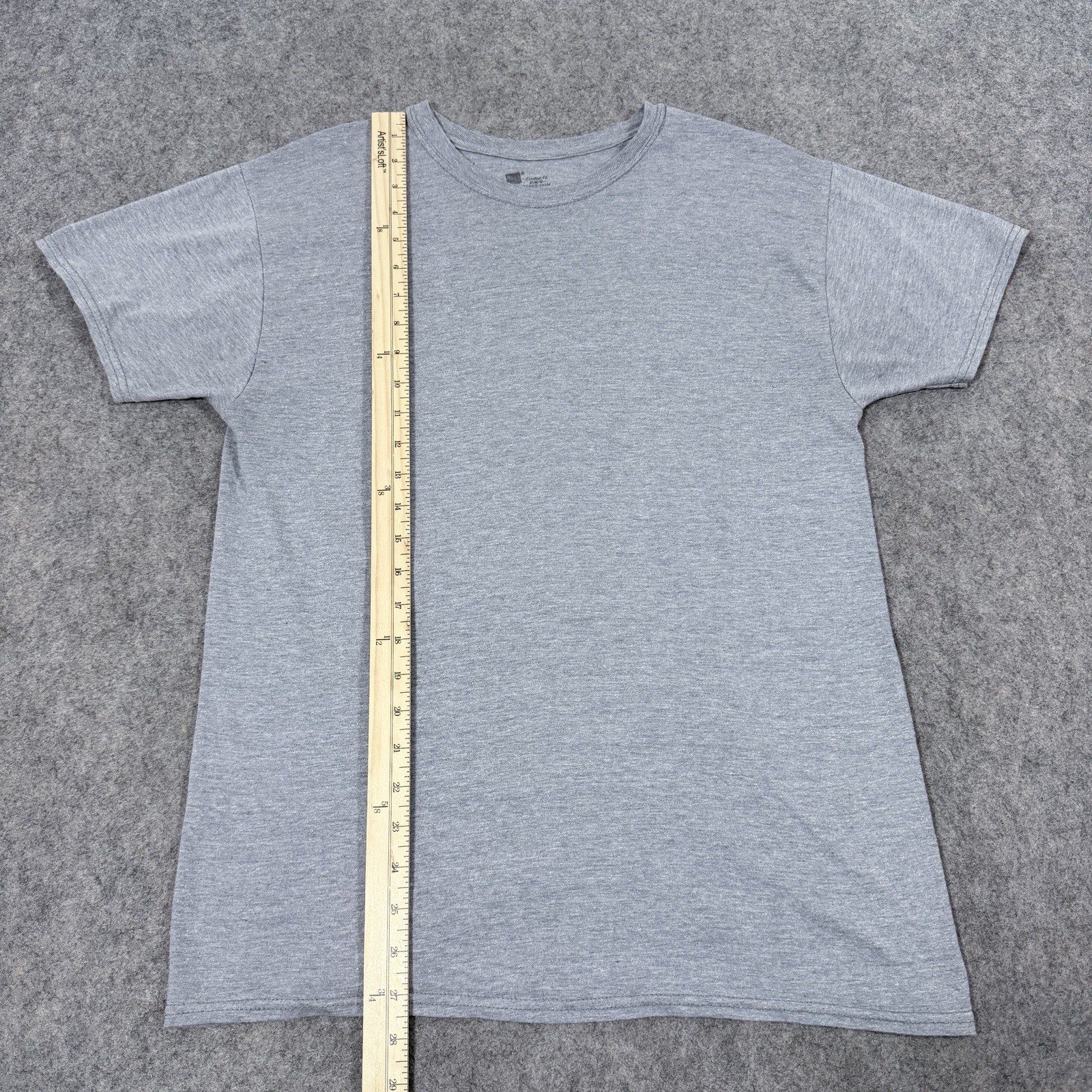 Hanes Comfort Fit Tagless Short Sleeve Casual T-Shirt Fit Men's Size Medium Gray gallery