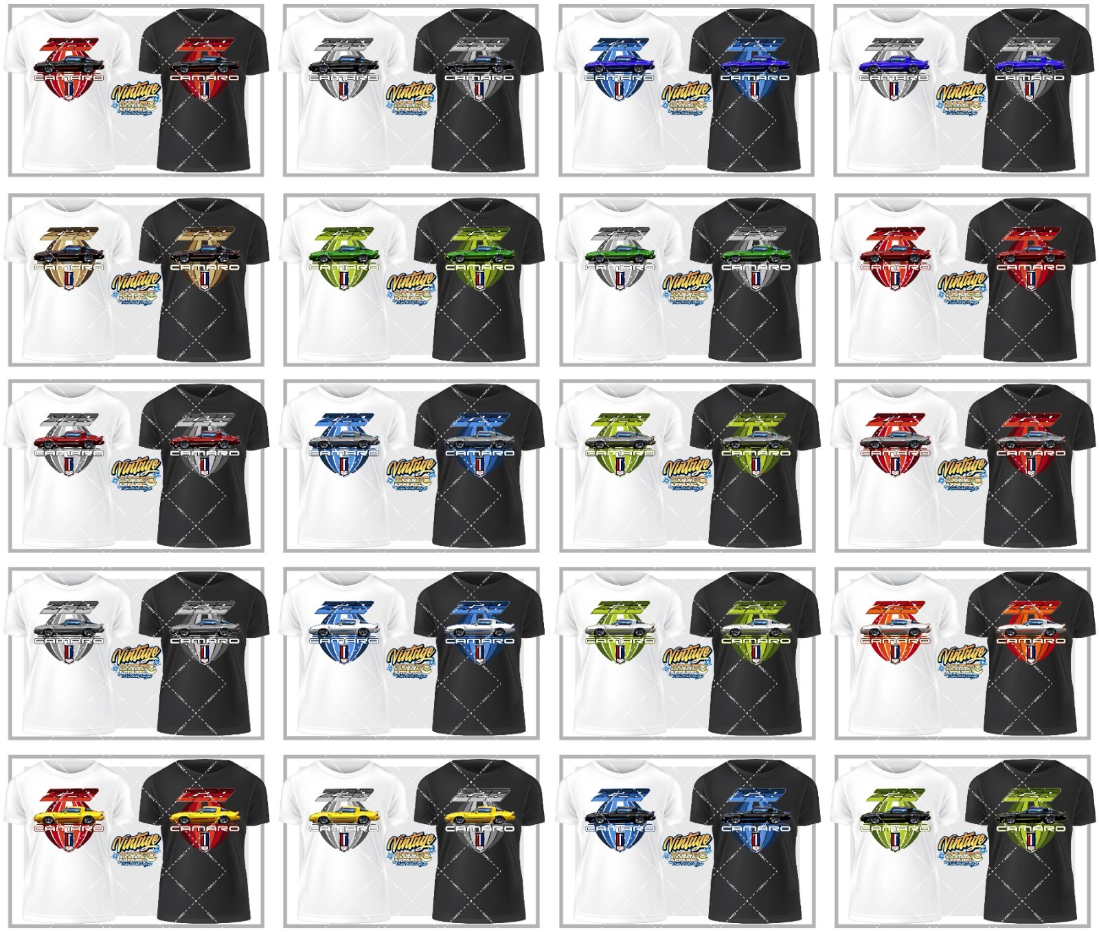 1981 Z-28 Camaro Color Combos T-Shirt (335)