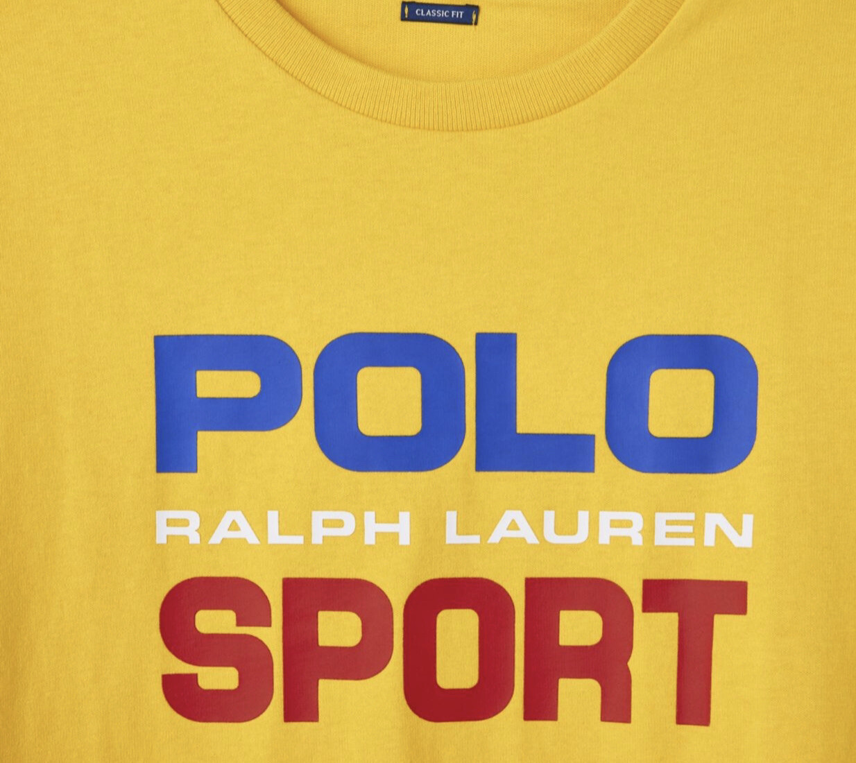 Polo Ralph Lauren POLO Sport T-Shirt Classic Fit Men Size Medium Yellow Spellout gallery