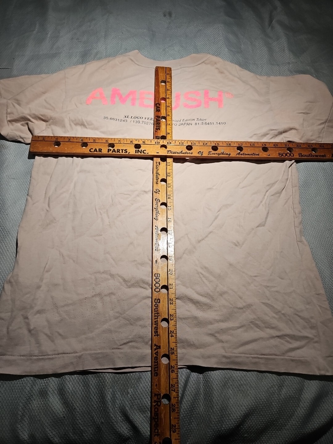 AMBUSH T Shirt Mens Size 3 Pink Graphic Spellout XL Logo Print Cotton Tee Top gallery