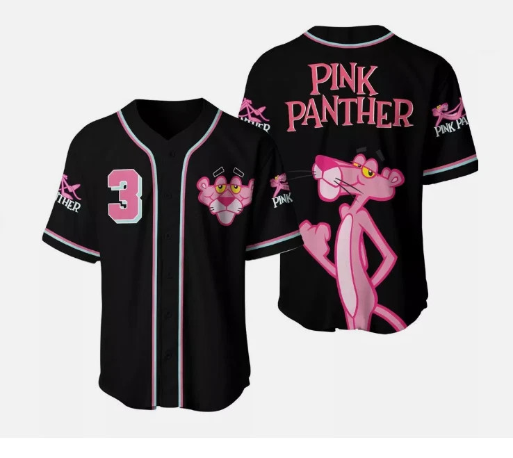 collection Pink Panther Baseball baseball jersey new 3d gift MR601