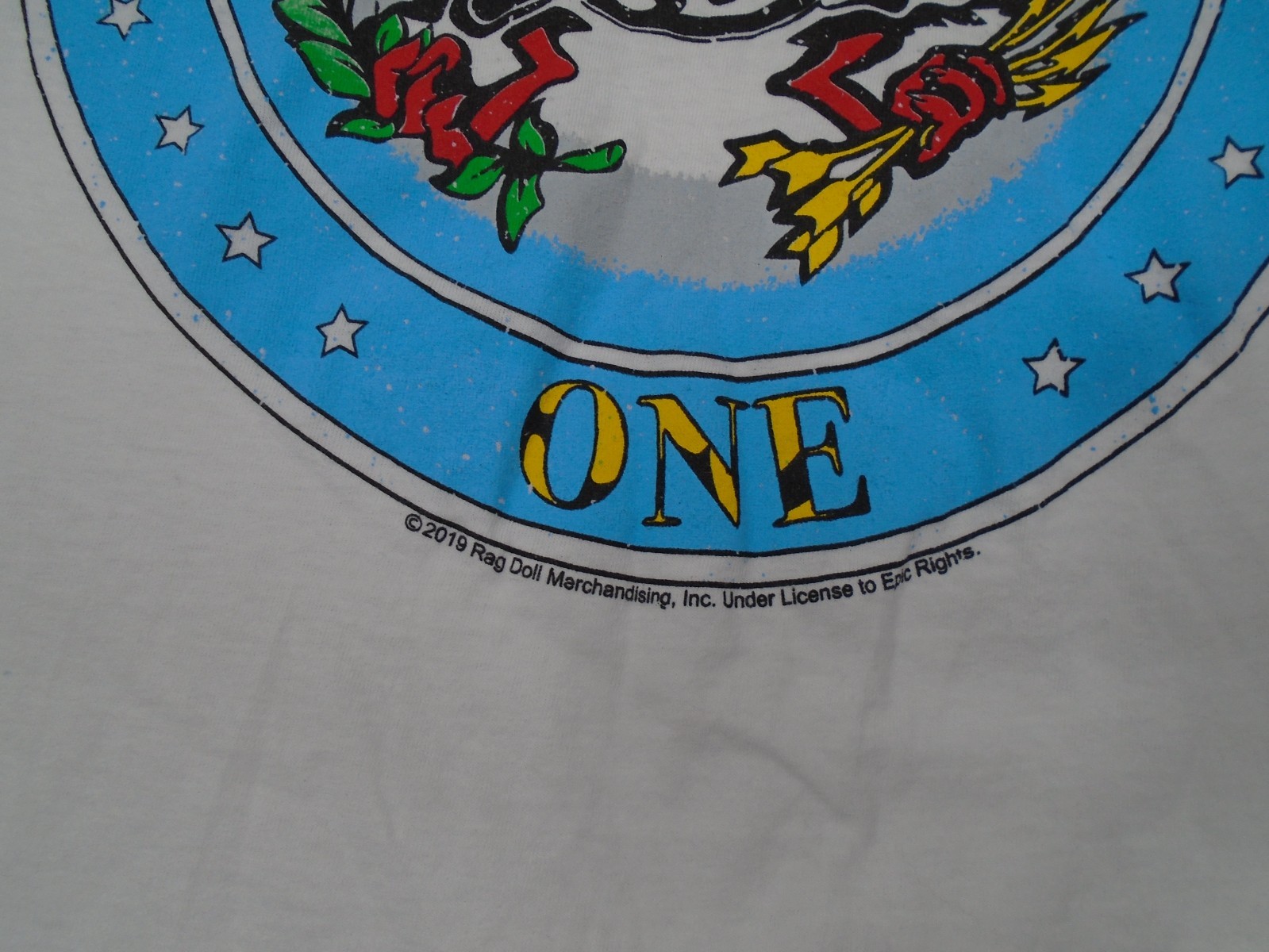 Aerosmith - “Aero Force One” - 2019 White Shirt - Sz Medium - Fruit Of The Loom gallery