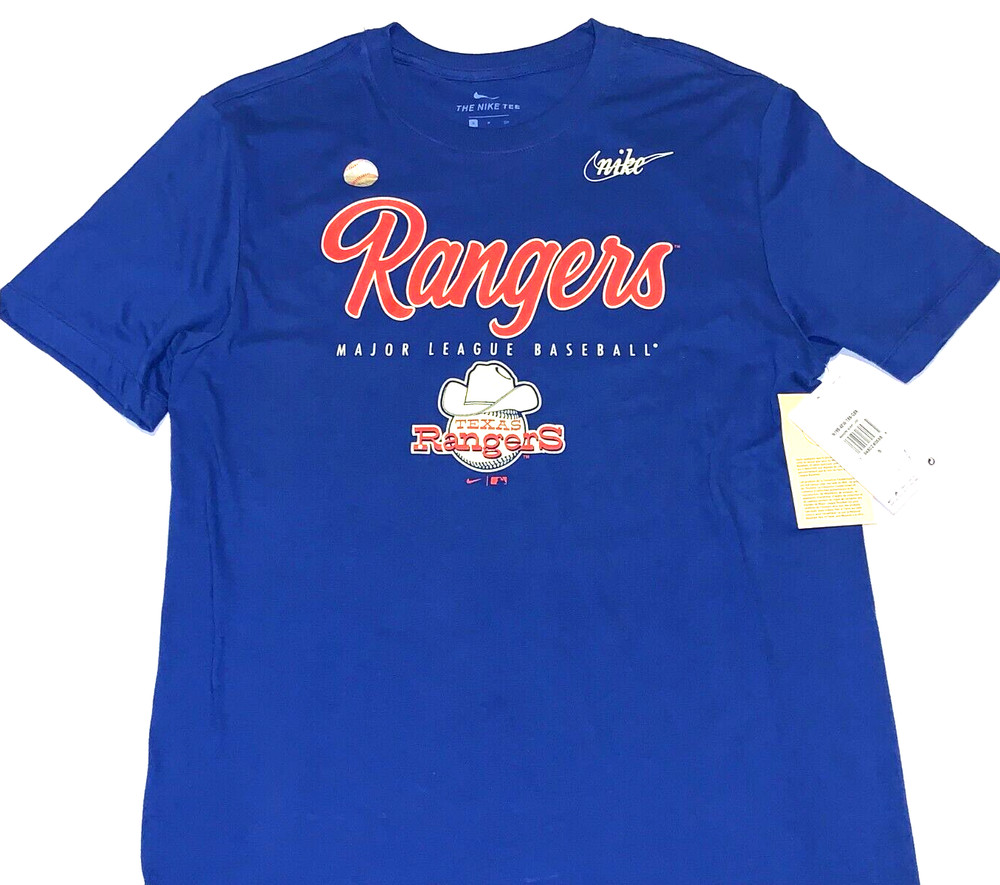 Texas Rangers Major League MLB Baseball Team Blue T-Shirt New! NWT SMALL