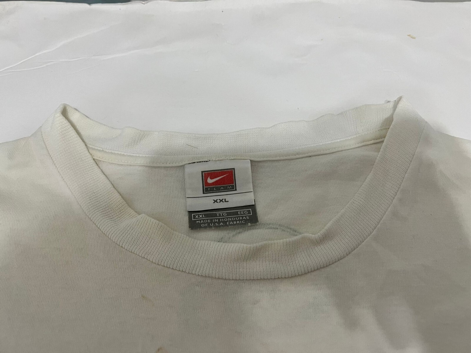 Vintage White Nike Team Tag Miami Hurricanes Double-sided T-Shirt Men's Size 2XL gallery