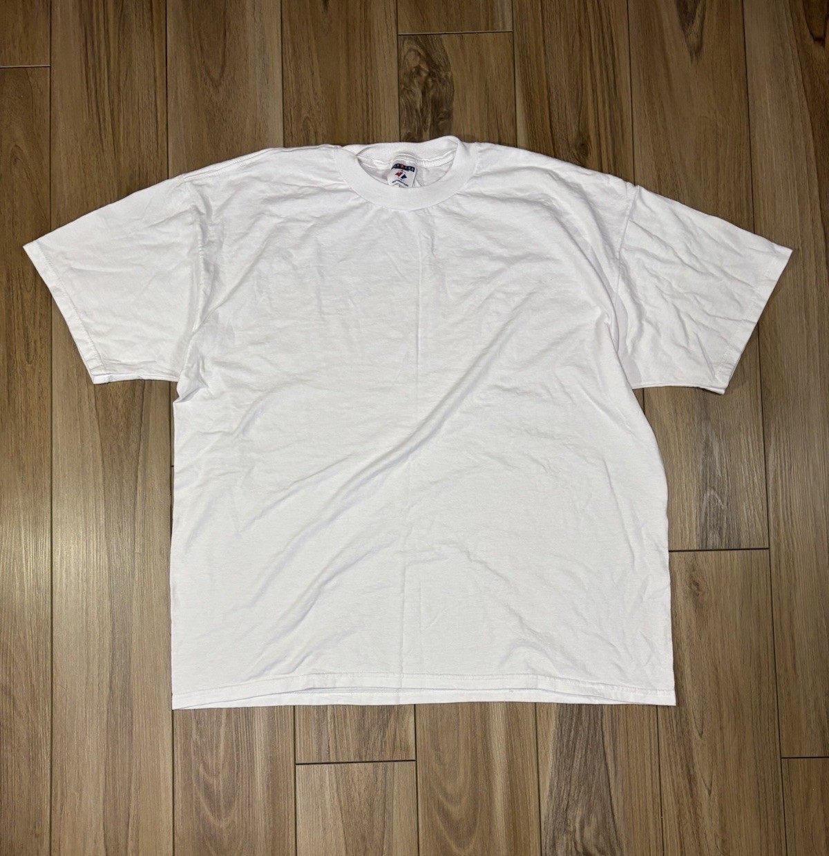 Vintage White Blank Shirt Jerzees Heavyweight Cotton Short Sleeve Tee 90s 2XL gallery