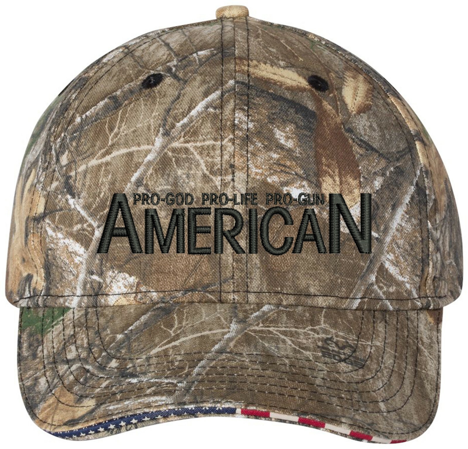 Pro God Pro Life Pro Gun 1 Color Embroidered Camo Structured Adjustable Hat gallery