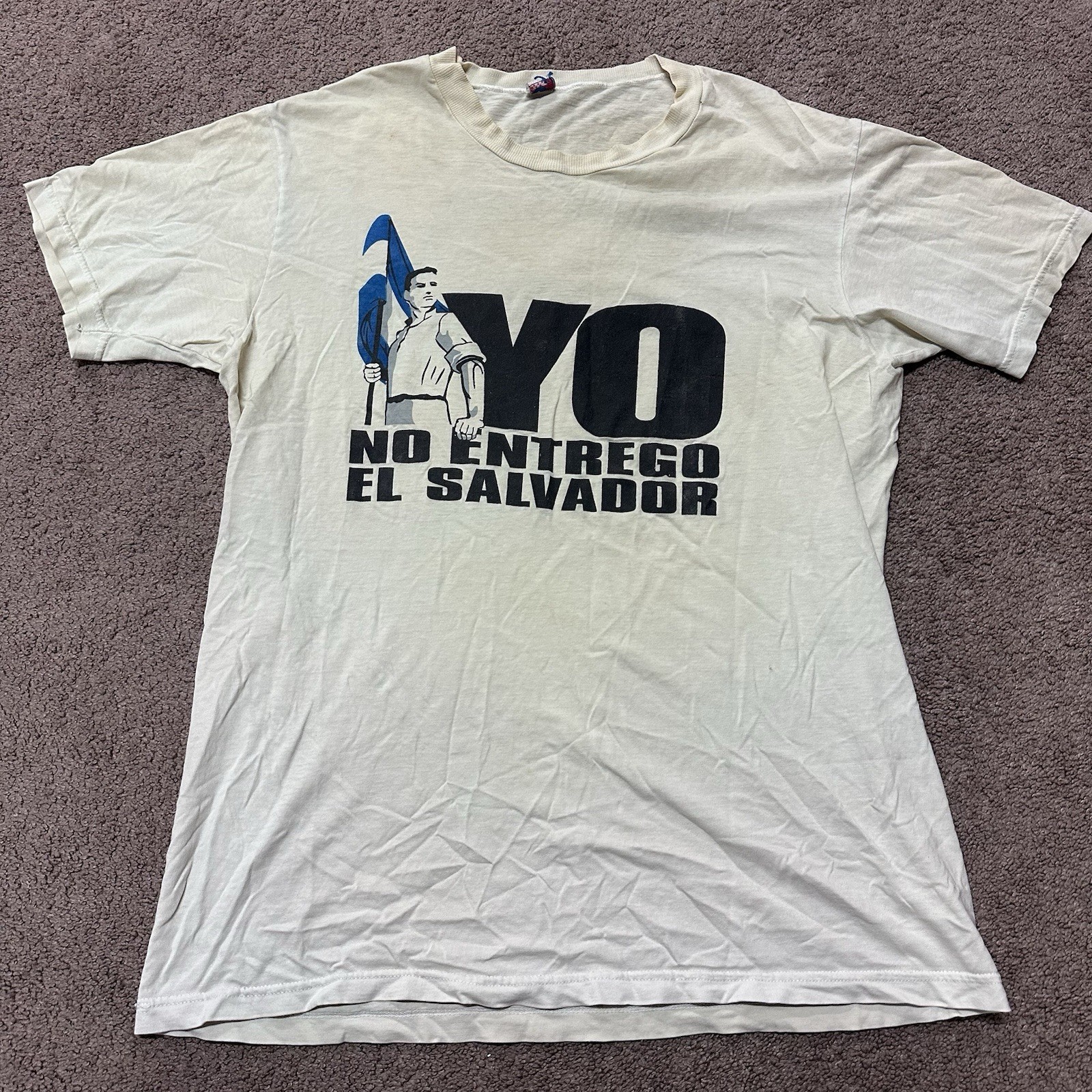 Vintage No Entrego El Salvador Political Shirt 1990’s Salvadoran Propaganda RARE gallery