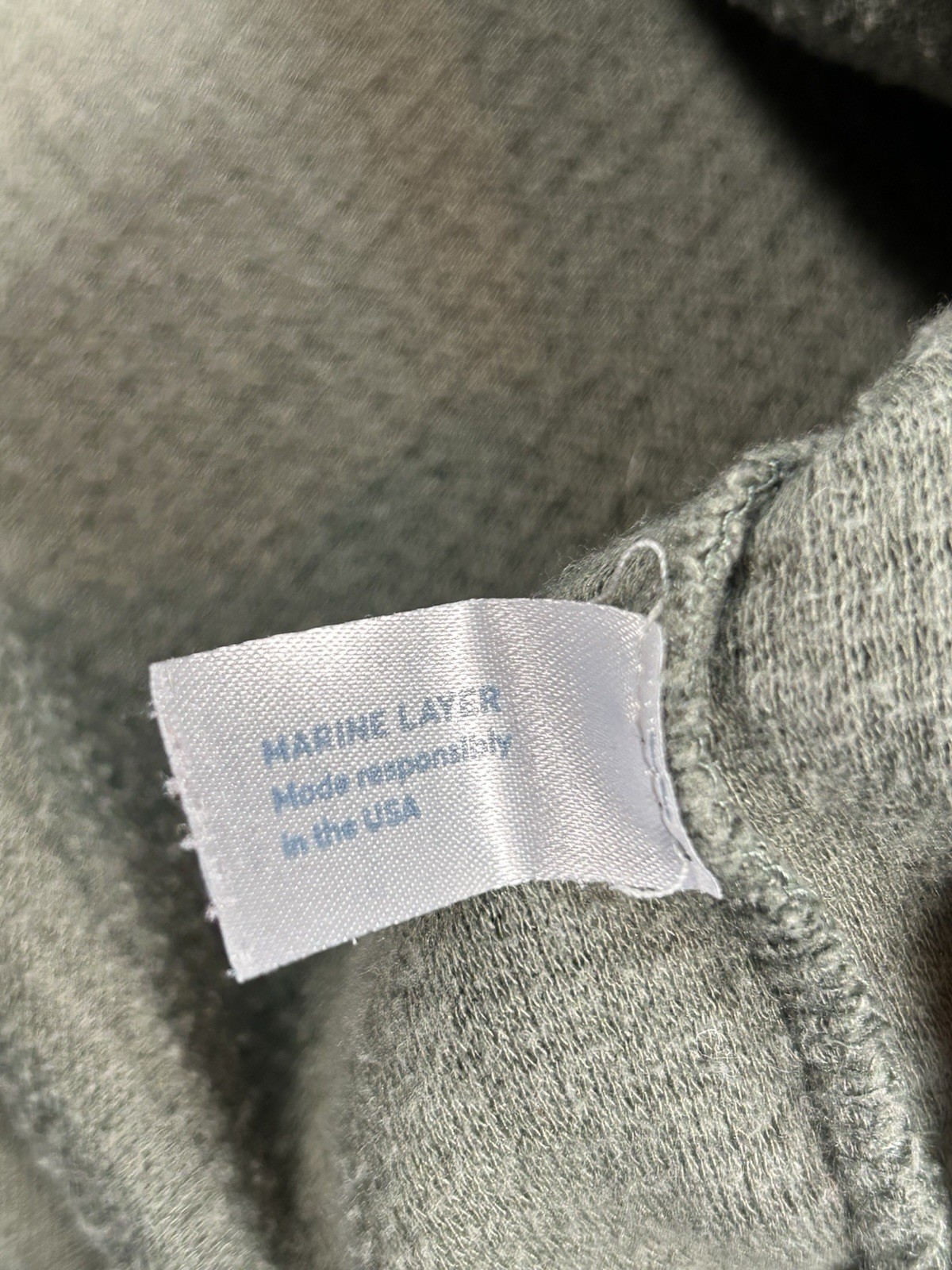 Marine Layer Waffle Thermal Shirt Mens Medium Large Green Long Sleeve Crewneck gallery