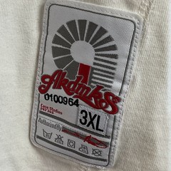 Akademiks Y2K Mens Oversized Tee White 3XL Pure Cotton