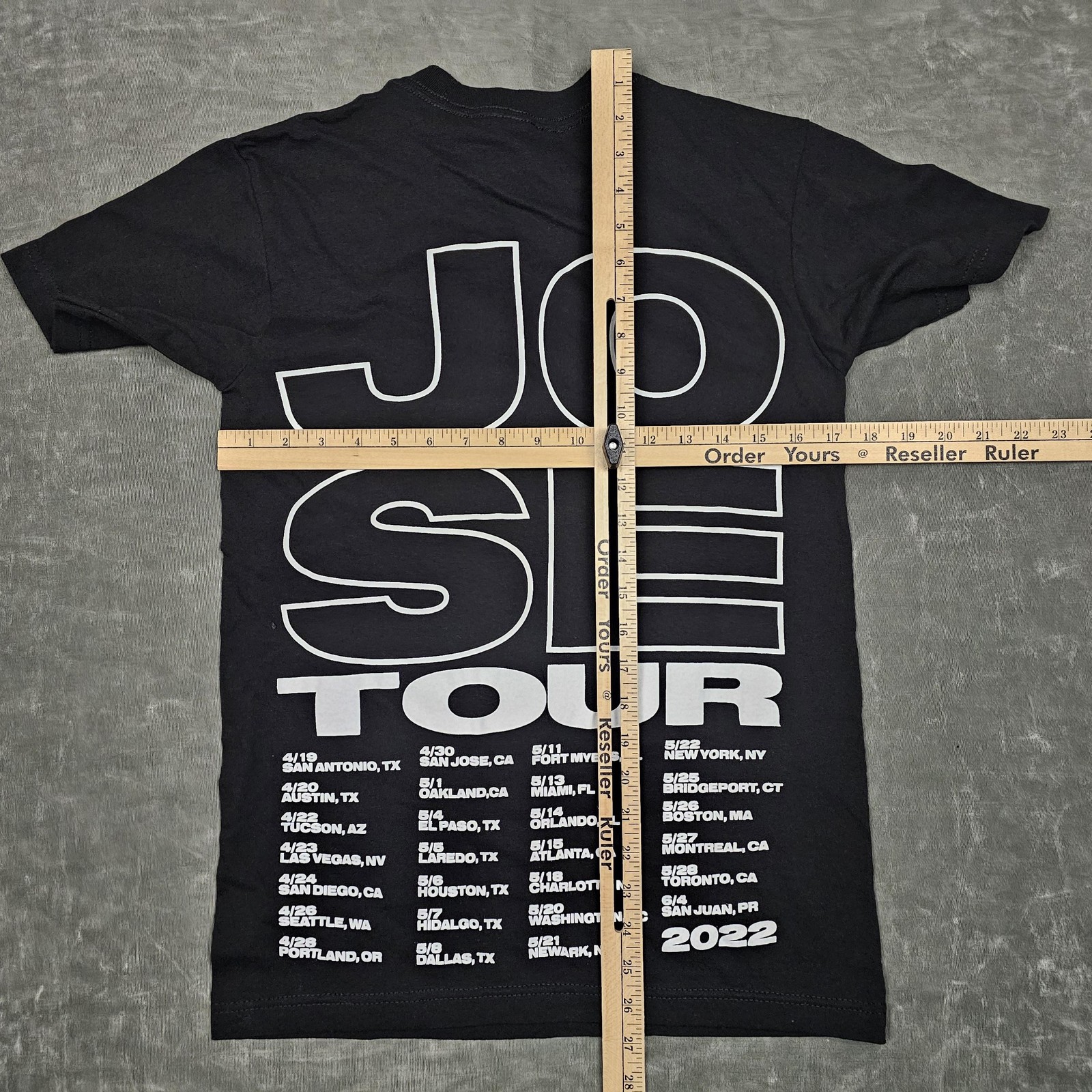 J Balvin Jose Tour Shirt Mens Small Black Lightning Smiley Face Concert Tee 2022 gallery