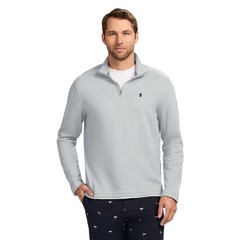 Izod Men’s Performance Comfort Quarter Zip Long Sleeve Shirt, Smoked Pearl, L…