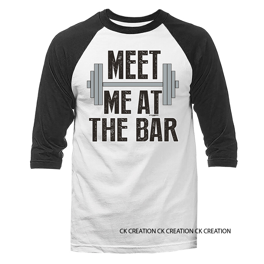 Meet Me At The Exercise Gym Funny Joke Humor Humorous Novelty 3/4 Sleeve Raglan gallery