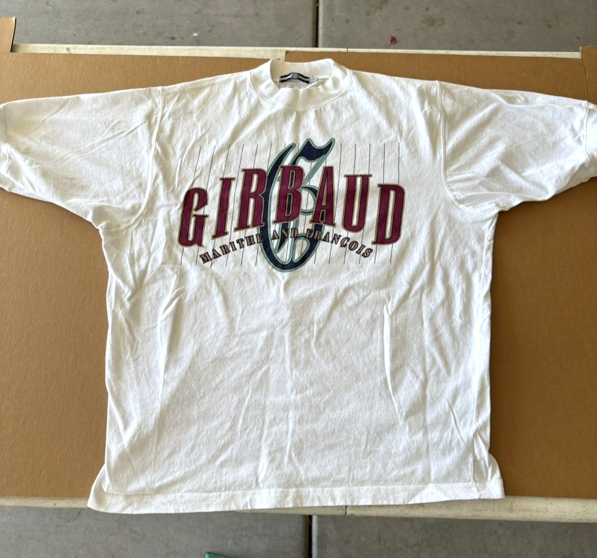 Marithe Francois Girbaud Classic Logo T Shirt White Men’s 100 % Cotton Size L