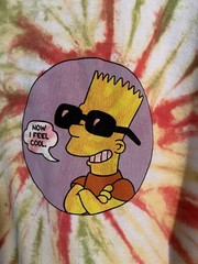 Off White BART Simpson The Simpson L Public Enemy Tie Dye Large