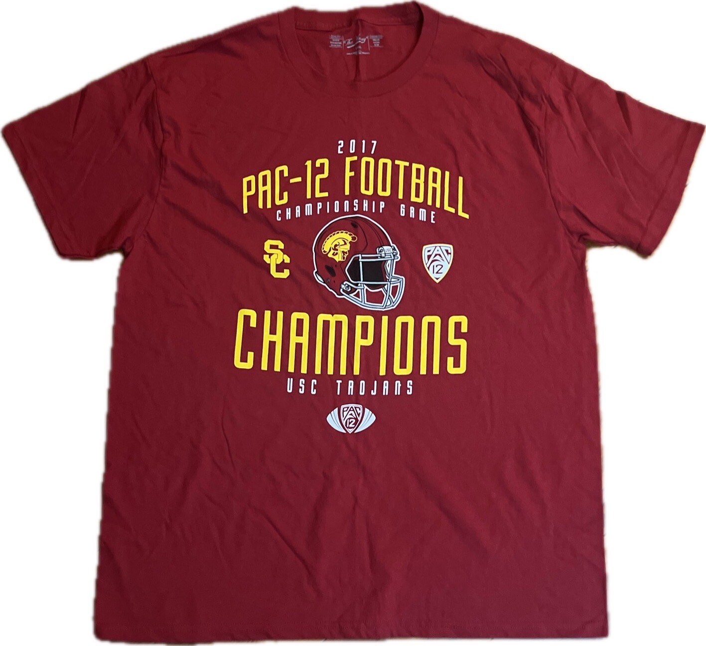 USC Trojans PAC 12 2017 Champions The Victory NCAA T Shirt Men's XL Cardinal NEW gallery