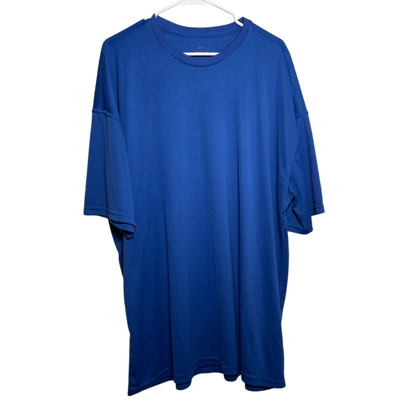 Nike T-Shirt Men's XL 1XL Blue Short Sleeve Solid Athletic Crew Neck Shirt gallery