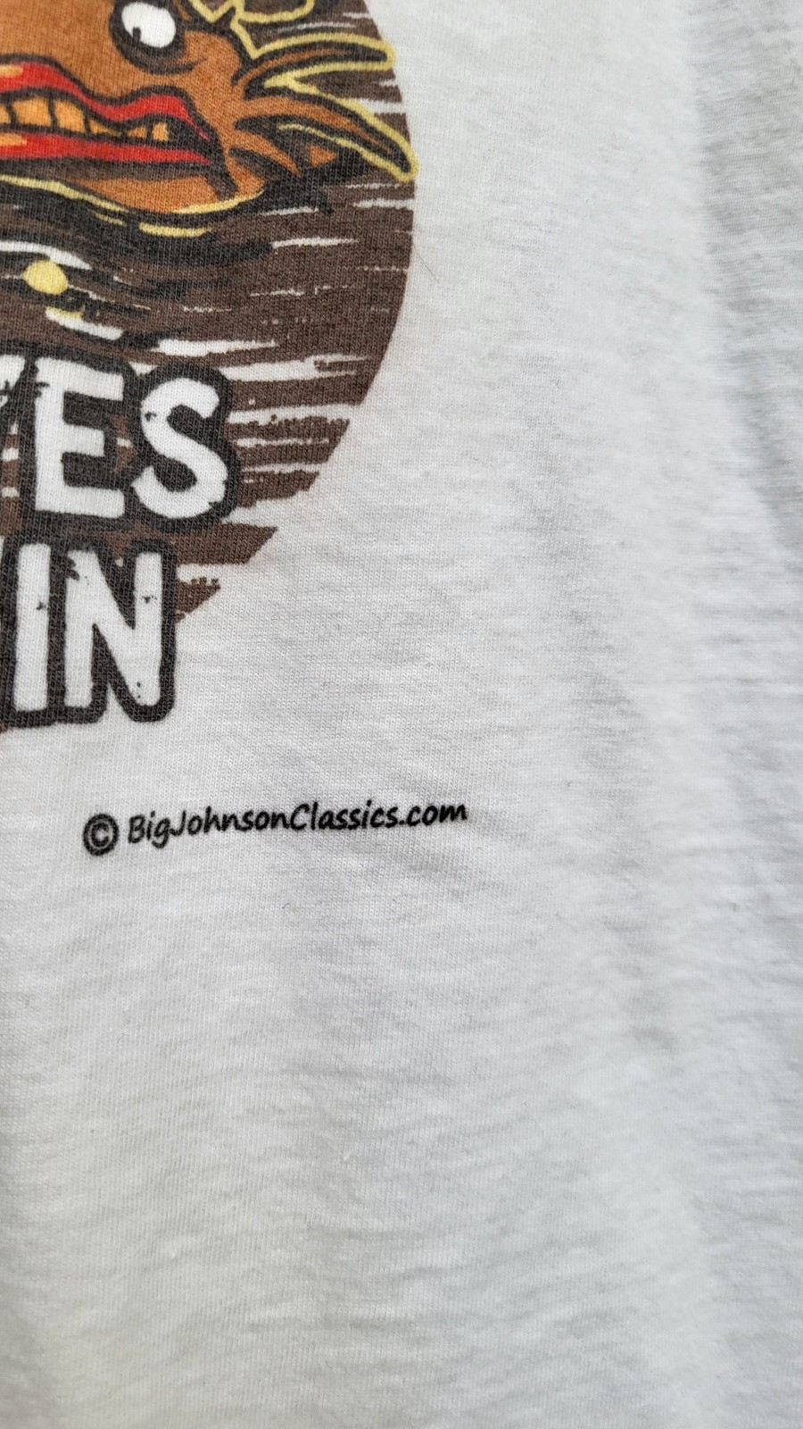 Big Johnson Shirt Mens White Cartoon Graphic Tee Noodling Championships XL gallery