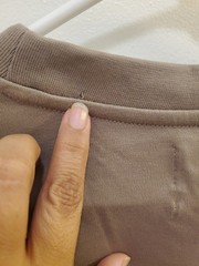 Nwt, Public Supply Mens Large LS Tshirt, Mocha Slight Pin Point Flaw See Pic