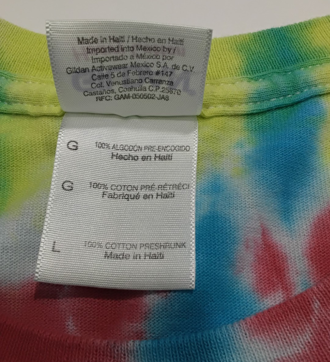 New Tie Dye Men's T-Shirt Red Yellow Adult Large Multicolor Summer Spiral gallery