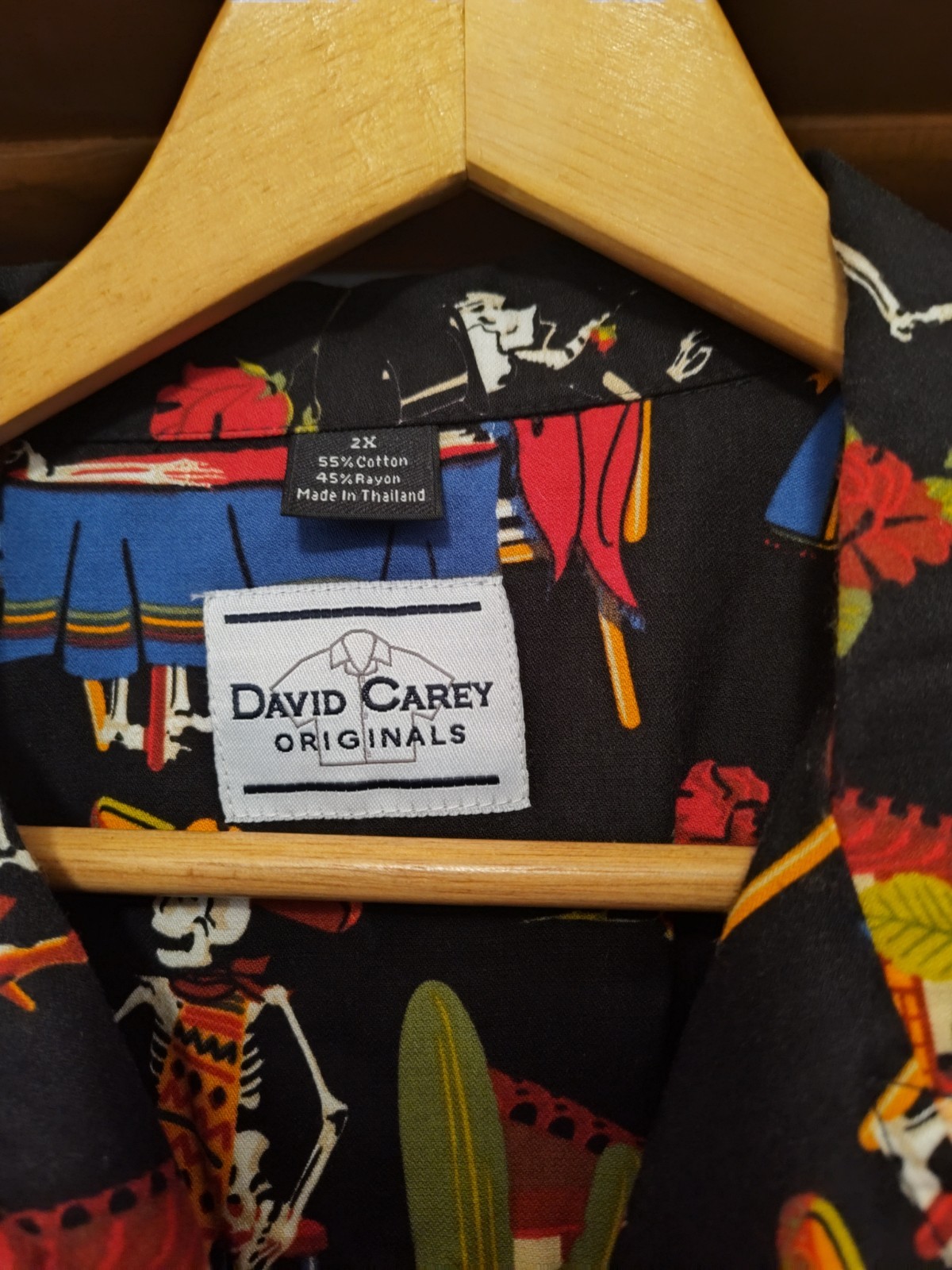 Vintage David Carey Dia de Los Muertos mens shirt. gallery