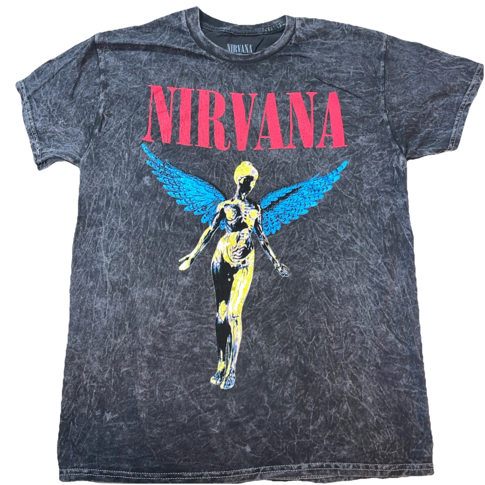 Nirvana In Utero Graphic T Shirt (Size: Medium) Acid Wash – New