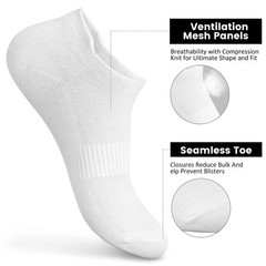 ‘s Ankle Cotton Socks – Low Cut Athletic Sports Running Breathable Thin No Sh…