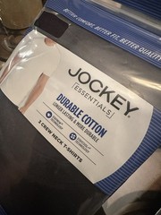 JOCKEY ESSENTIALS 3-Pack Men’s Crew Neck T-Shirts Durable Cotton Black Size XL