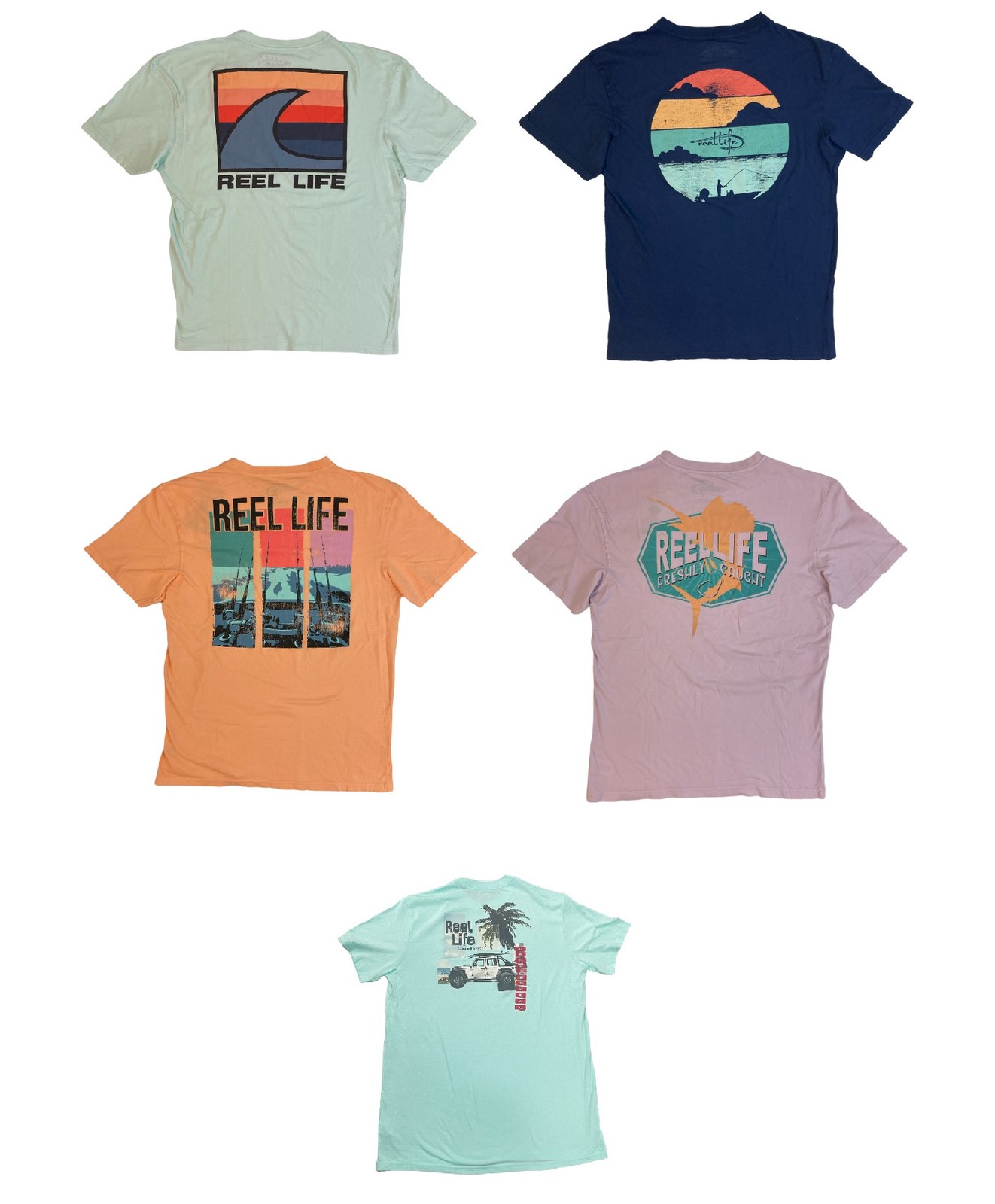 Reel Life Men's Ocean Washed Short Sleeve Soft Pre-Shrunk Tee gallery