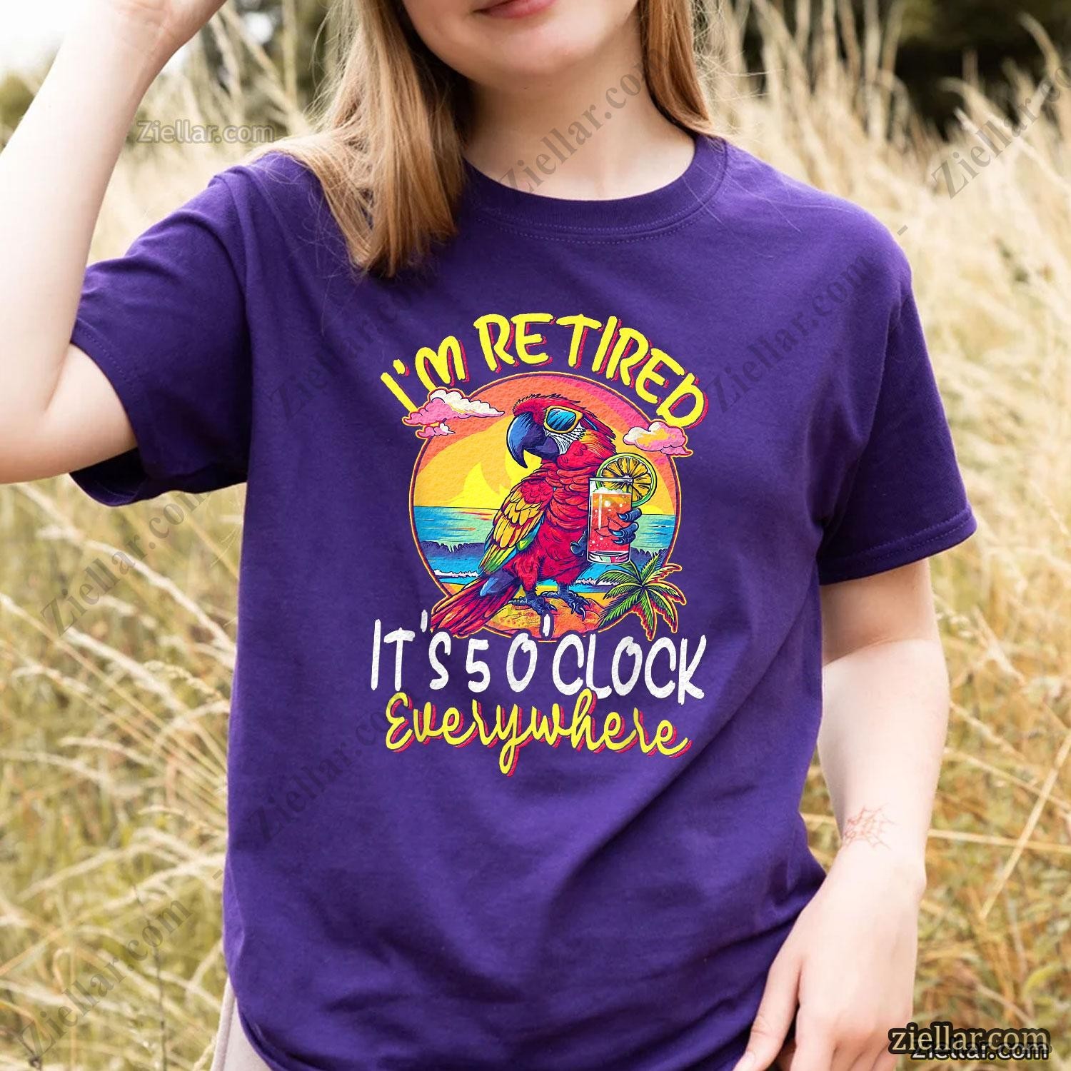 I'm Retired It's 5 O'clock Everywhere T-Shirt, Funny Vacation Life Gift Tee gallery