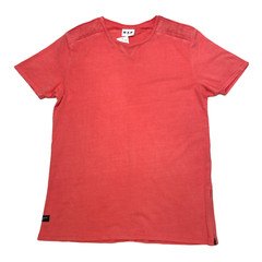 NXP Men’s Orange Silhouette Pleated Short Sleeve T-Shirt Size Large NWT