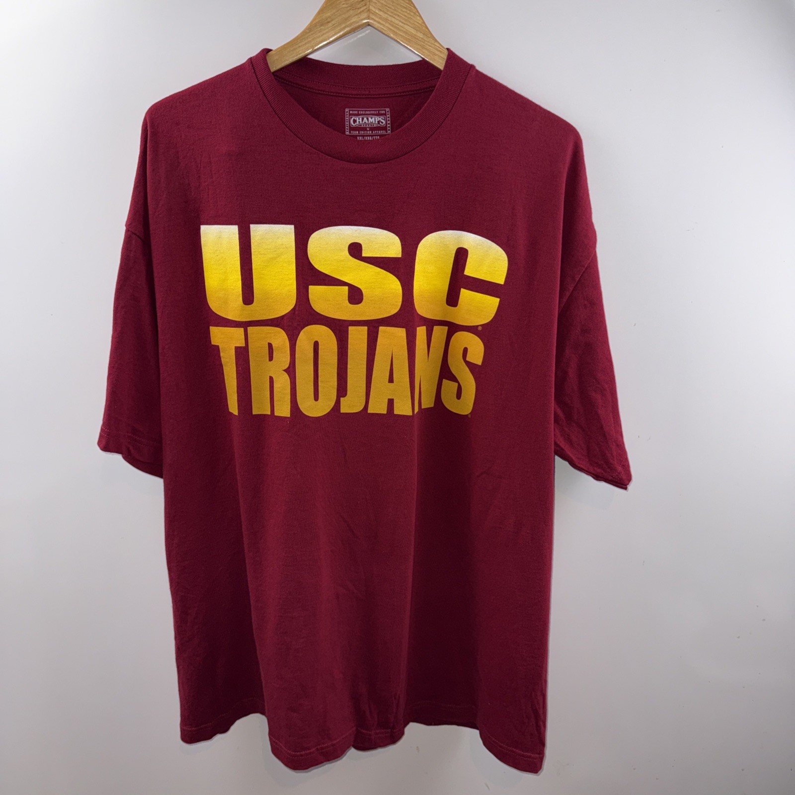 USC Trojans Champs Sports Classic Spell Out Burgundy T-shirt Size XXL Collegiate gallery