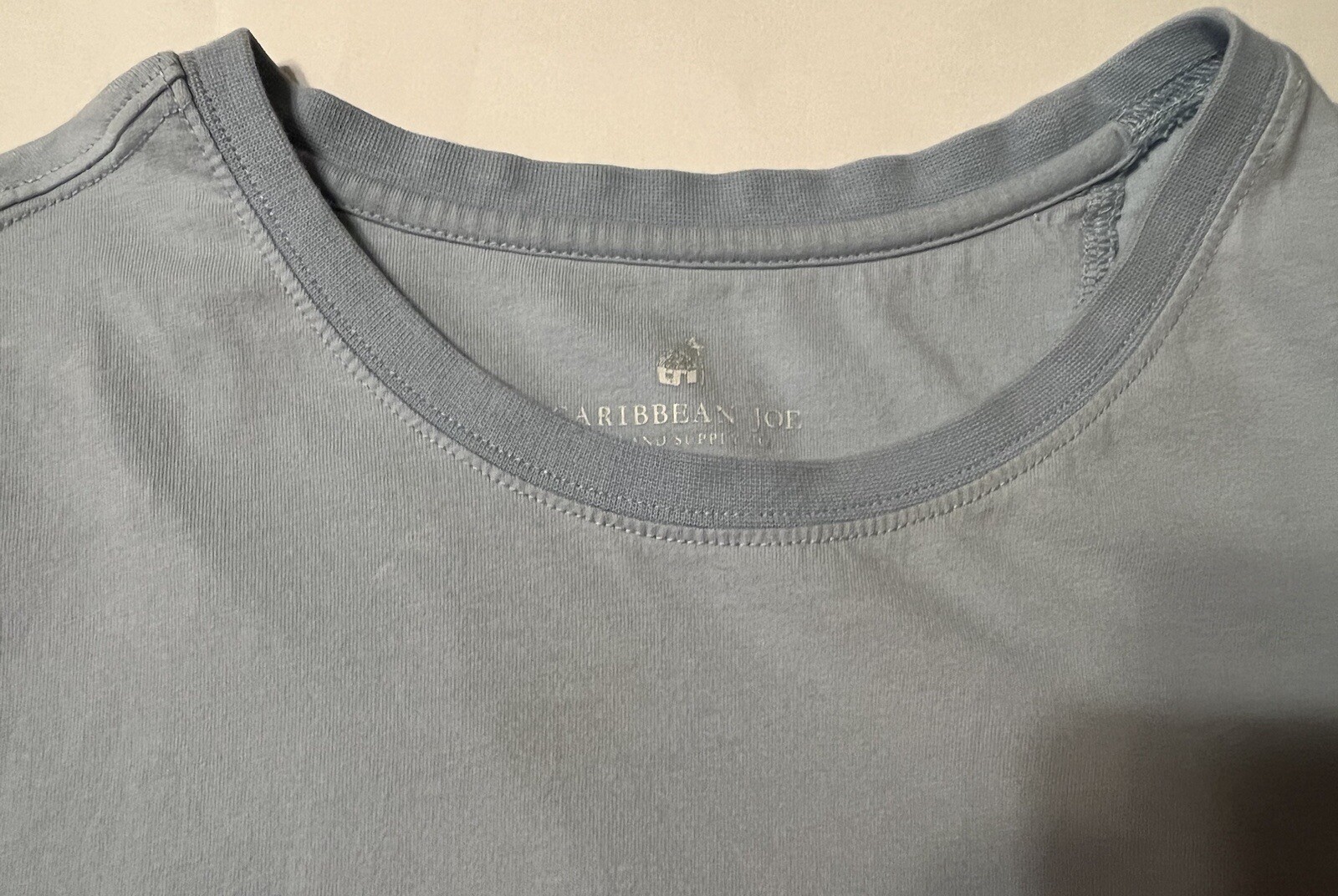 Carribean Joe Men’s Xxl Light Blue Pocket Tee With Crew Neck gallery