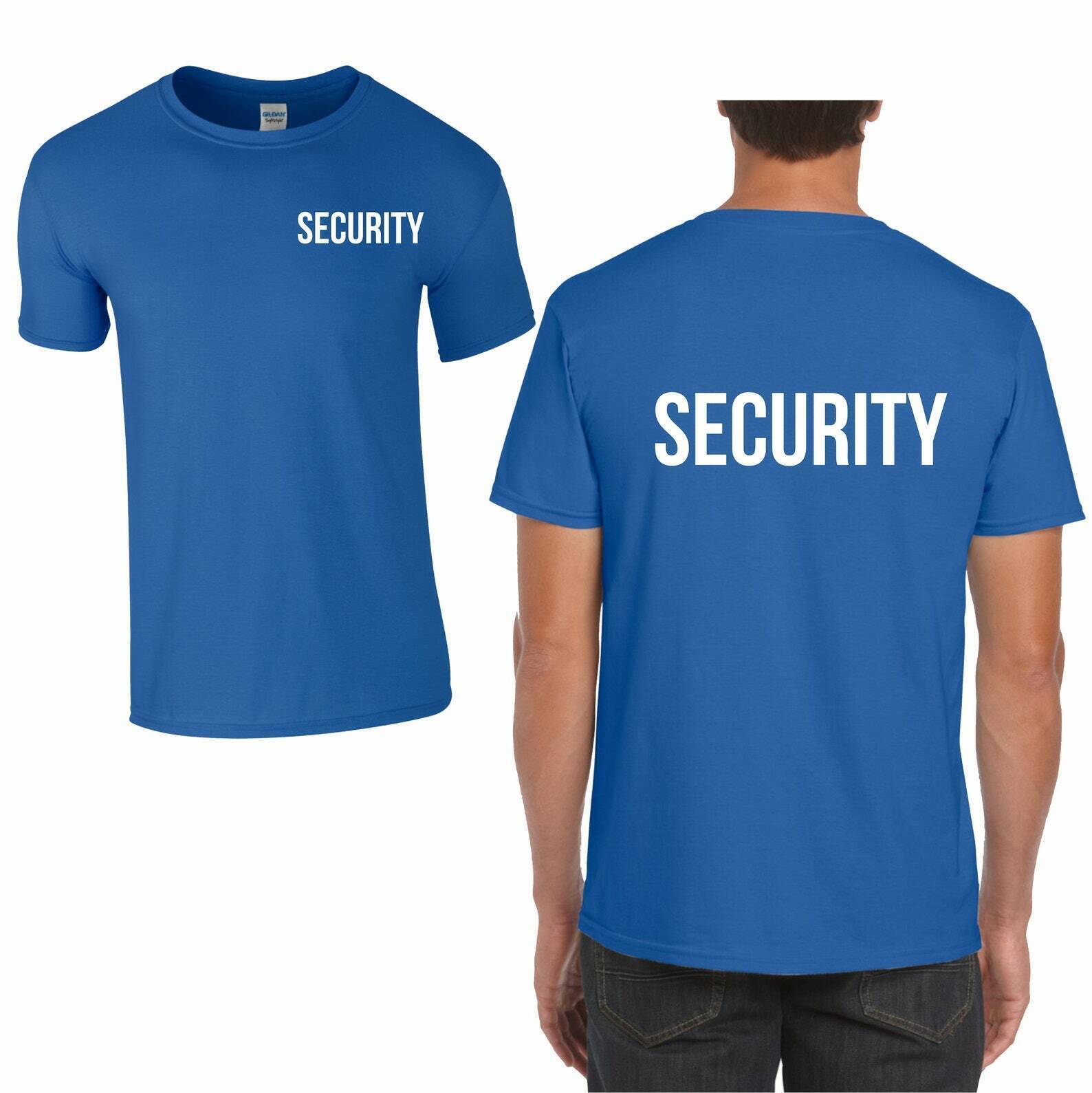 SECURITY STAFF TEE | WORK UNIFORM FOR BOUNCER DOORMAN BODYGUARD | S-3XL