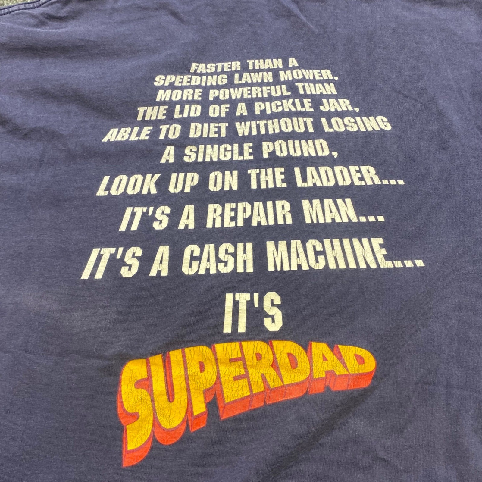 Discovery Channel Superdad T Shirt Large L Mens Blue Vintage Funny Graphic Tee gallery