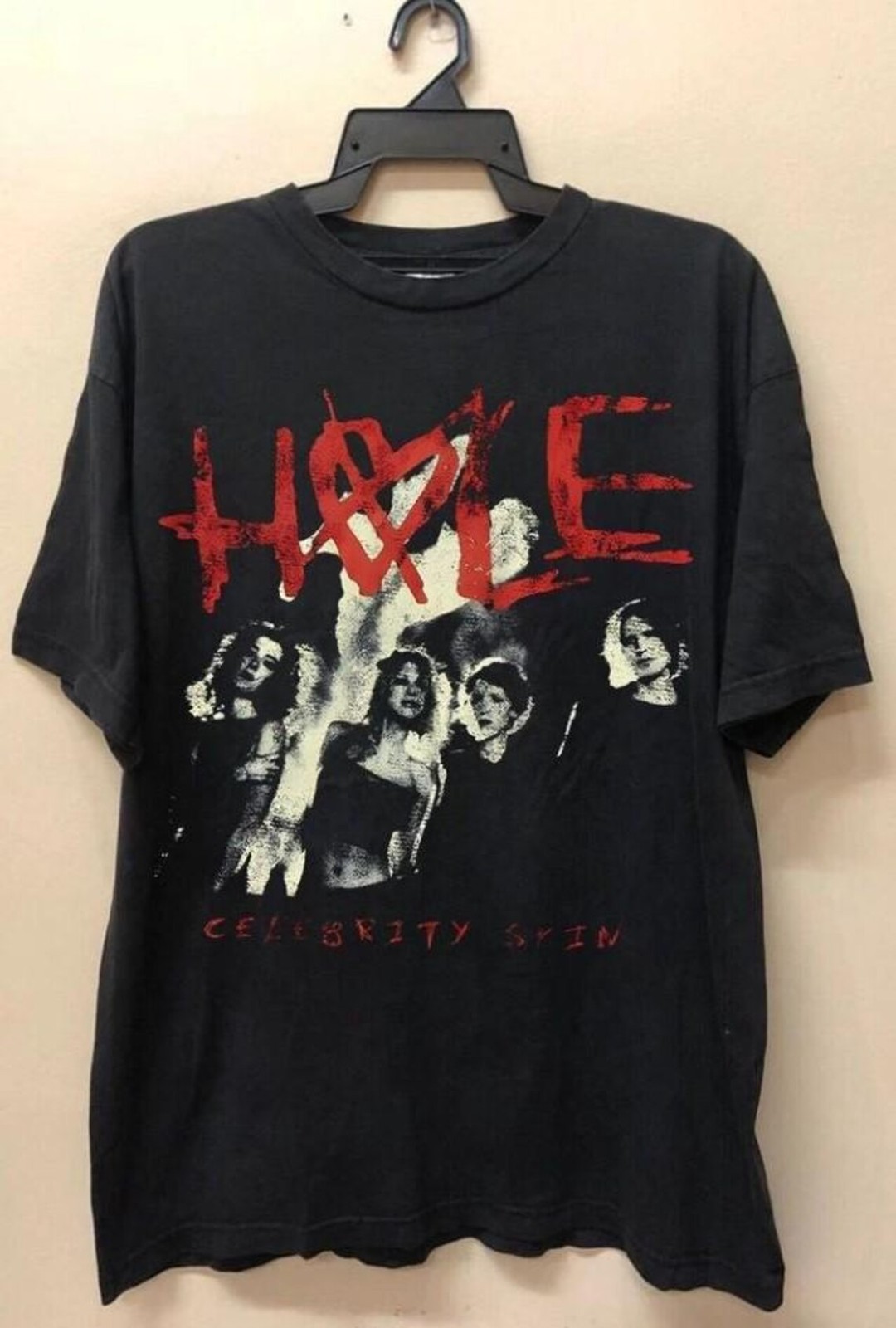 Hole Band classic style retro black T-shirt QT8635 gallery
