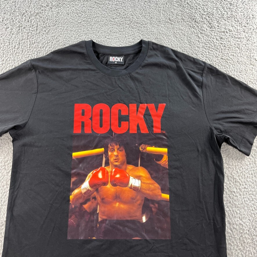 NEW Rocky T Shirt Mens Medium Black Graphic Tee Topman Sylvester Stallone Boxing gallery