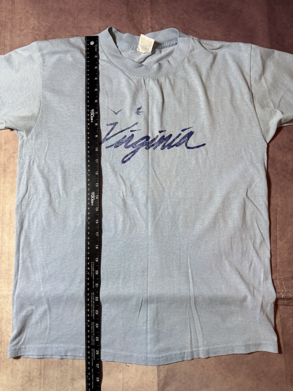 Vintage Miller Brand Virginia T Shirt Sz XL 90s Paper Thin Made In USA Tee Blue gallery