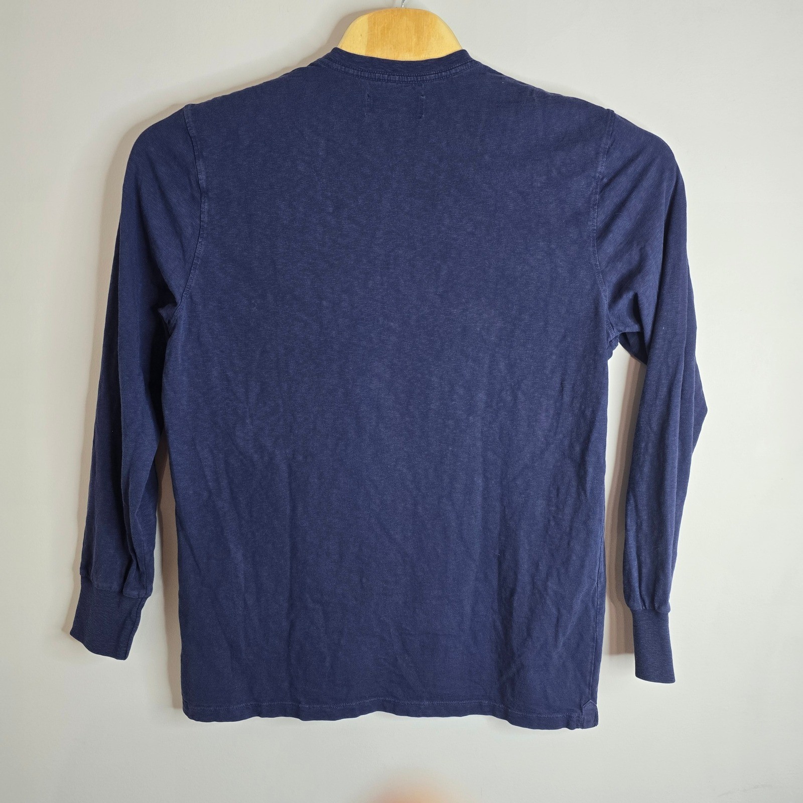 American Giant Mens Long Sleeve Crew Neck T Shirt Navy Blue XL Made in USA gallery