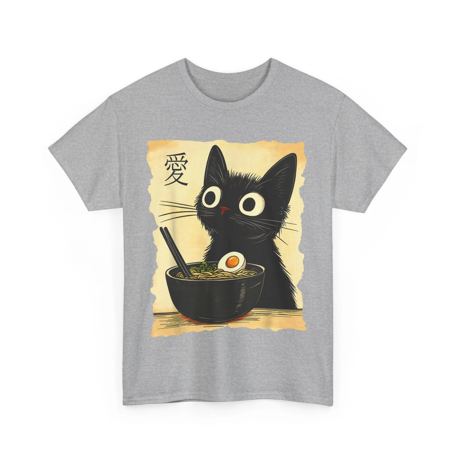Funny Cat Ramen Graphic Tee Japanese Kawaii Anime Cat T-Shirt, Gift For People gallery