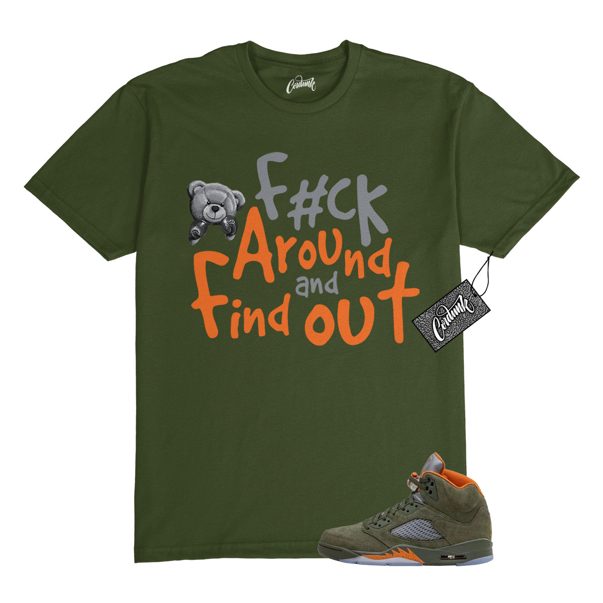 5 Olive Army Solar Orange Black Grey T Shirt Match FCK gallery