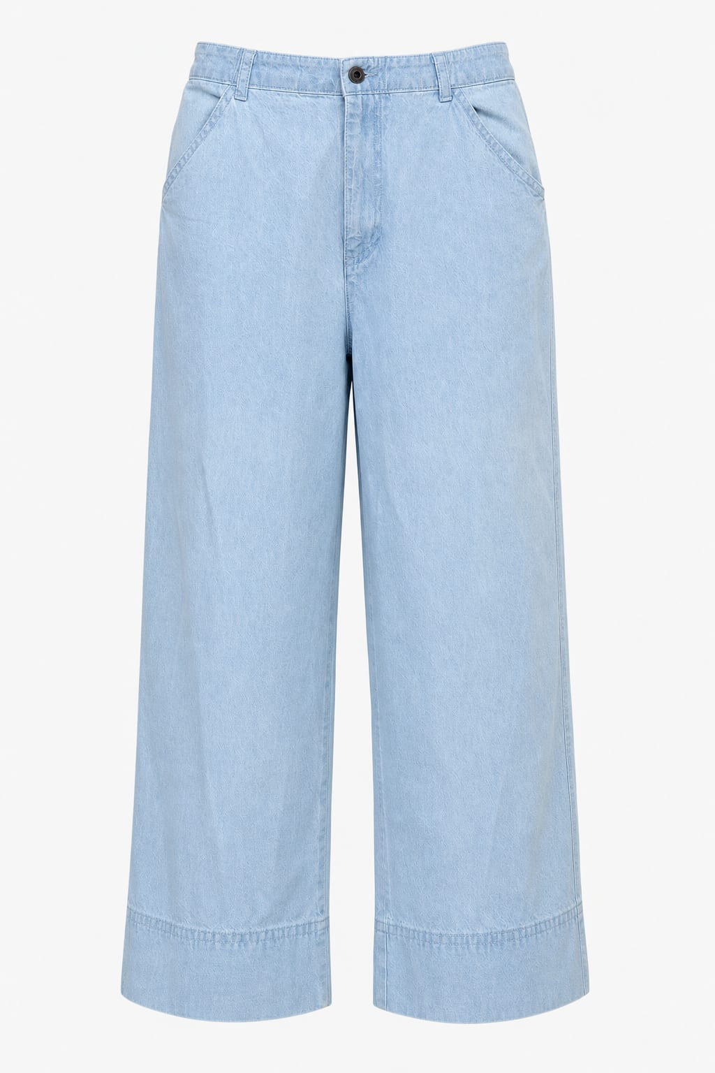 1990s Vintage Grunge Denim Trousers Light Blue Ankle-length Medium gallery