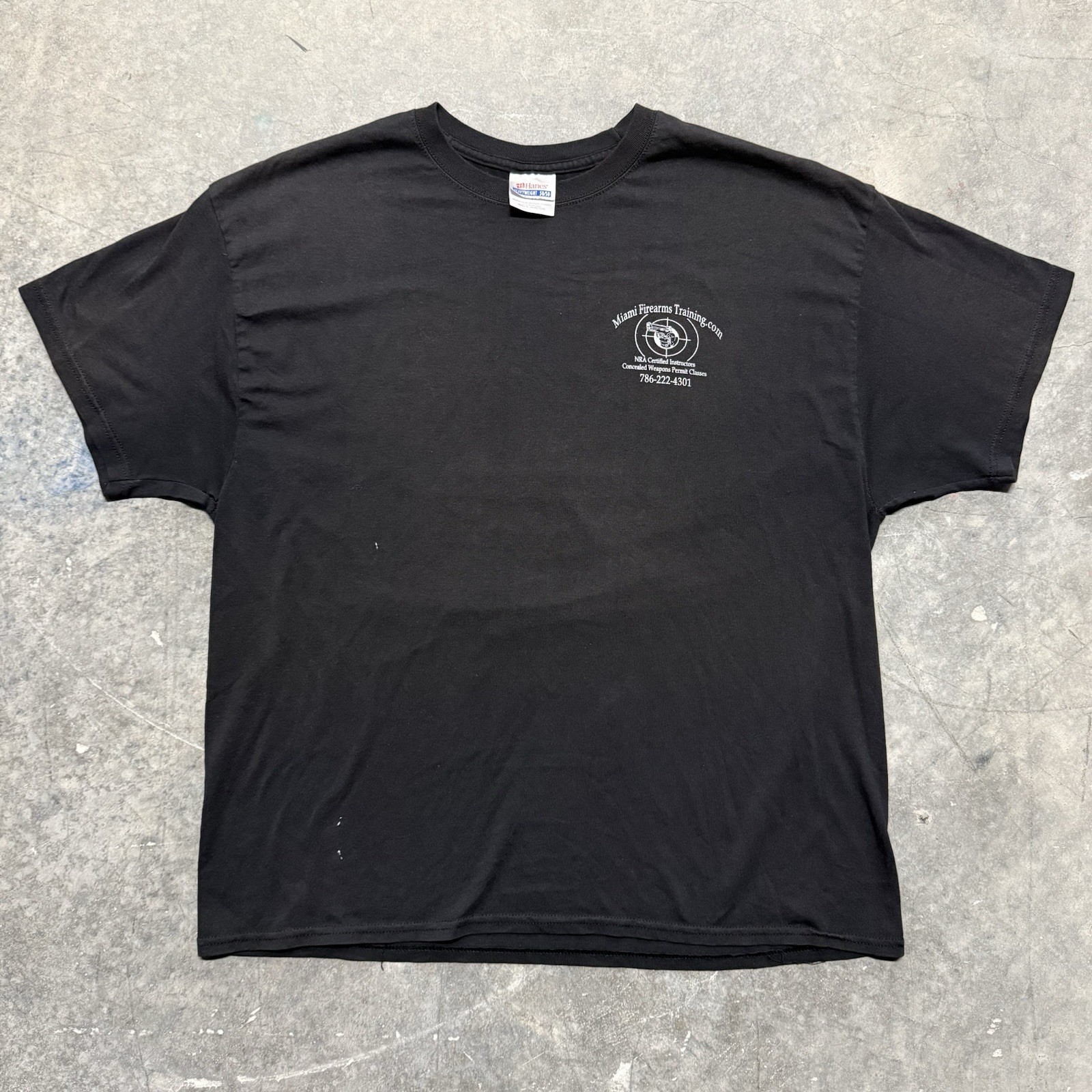 VTG 2000s Miami Firearms Training T-Shirt Website Promo Black Y2K XL Target gallery