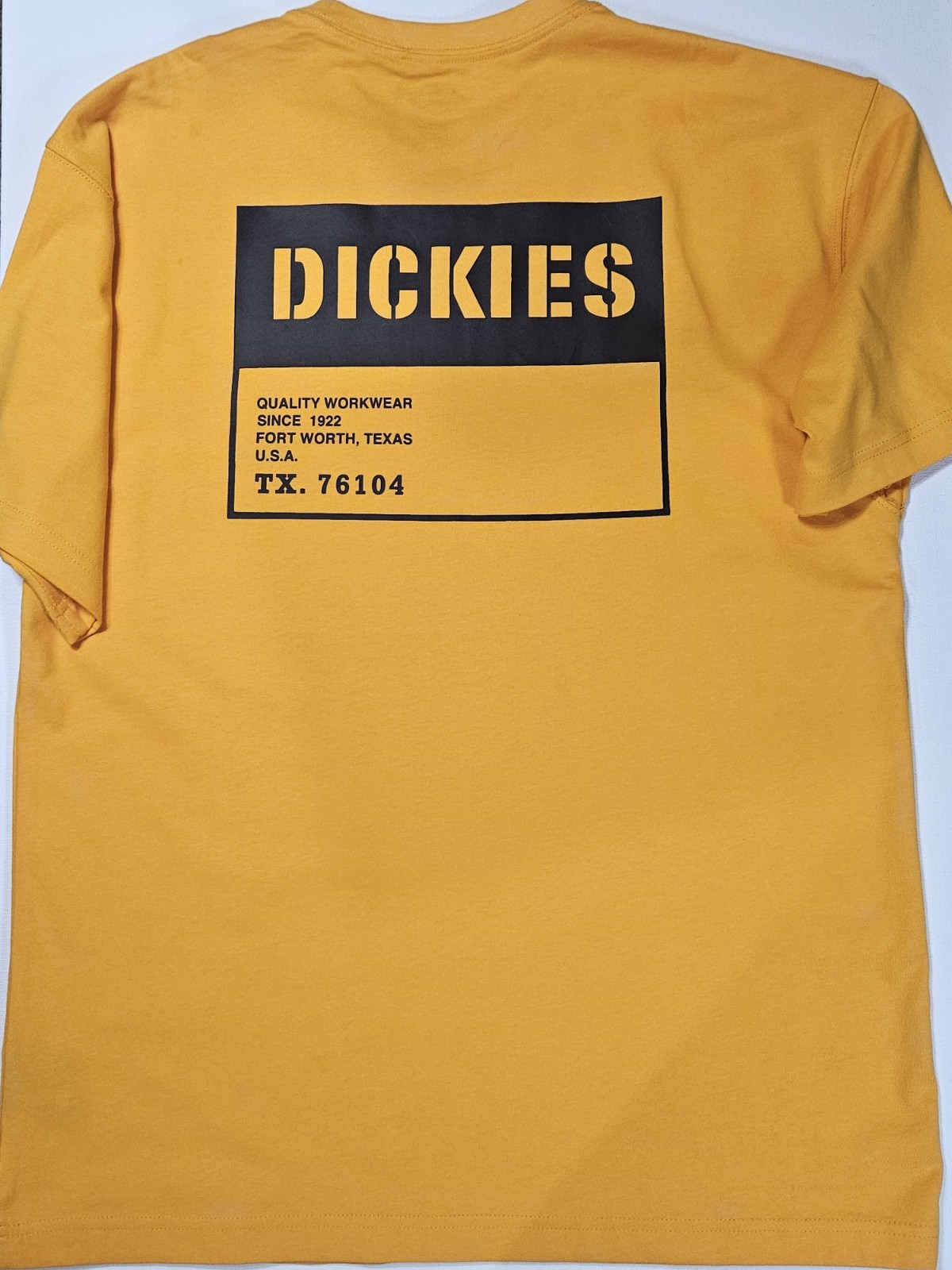 NWT Dickies Workwear Shirt Mens Medium Gold Black Blue Collar Classic Tee gallery