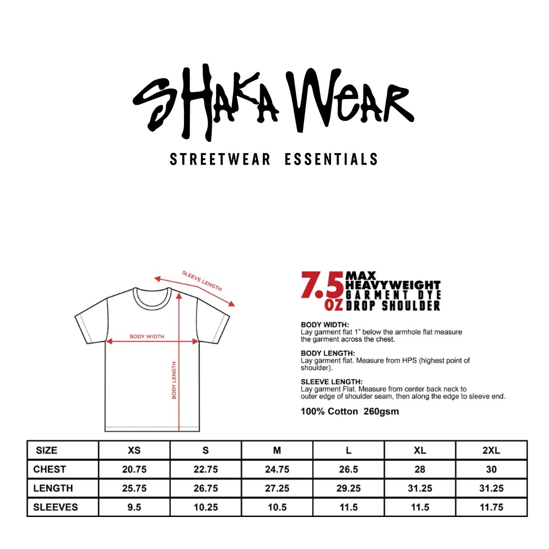 Pack Of 6 Shaka Wear GDD Mens 7.5Oz Garment Dye Drop Shoulder T-Shirt gallery