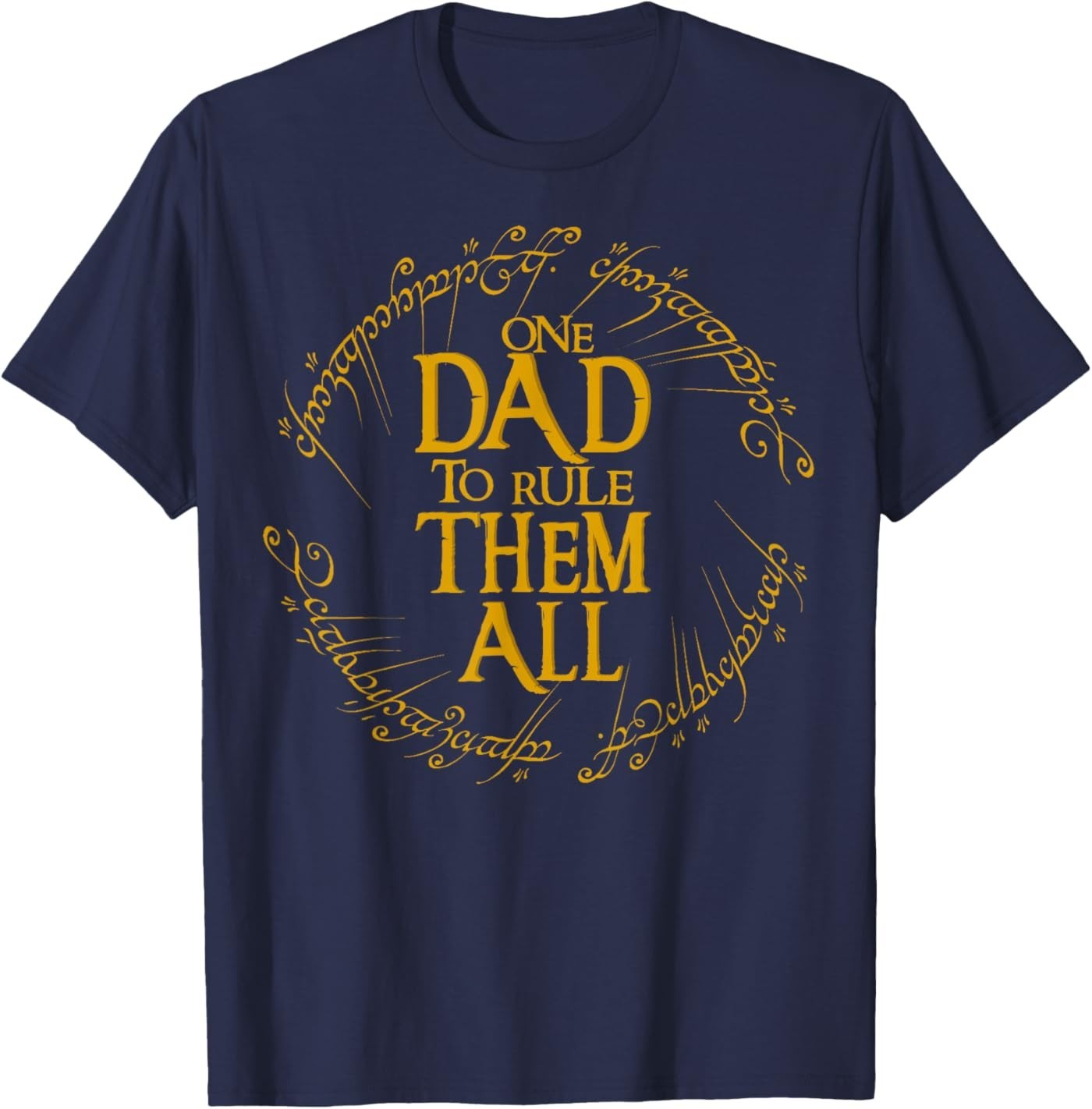One Dad to Rule Them All Funny Fantasy Nerd Dad Graphic Unisex T-Shirt gallery