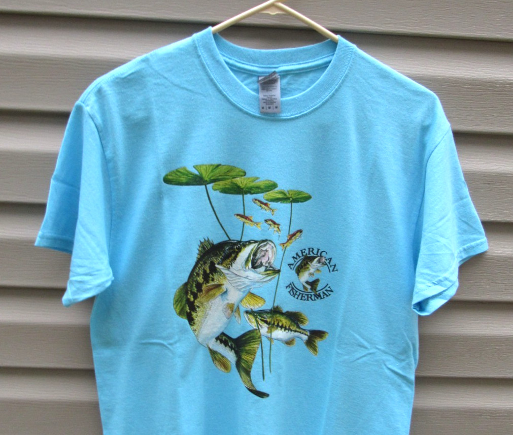 American Fisherman short sleeve bass blue T shirt - Medium gallery